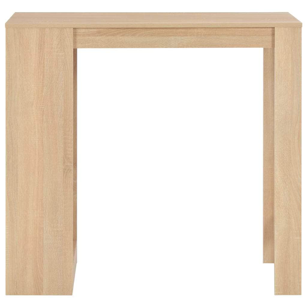Bar Table with Shelf Oak - Simple deals