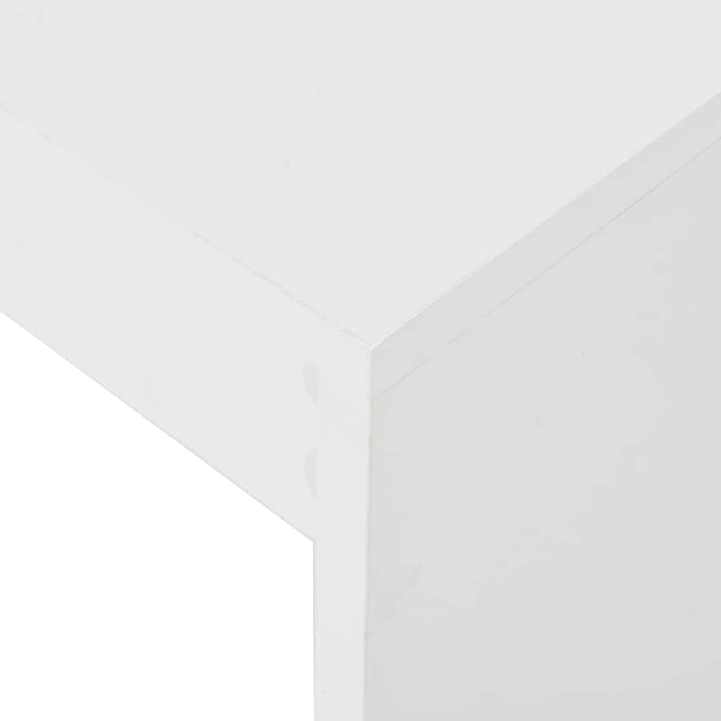 Bar Table with Shelf - White - Simple deals