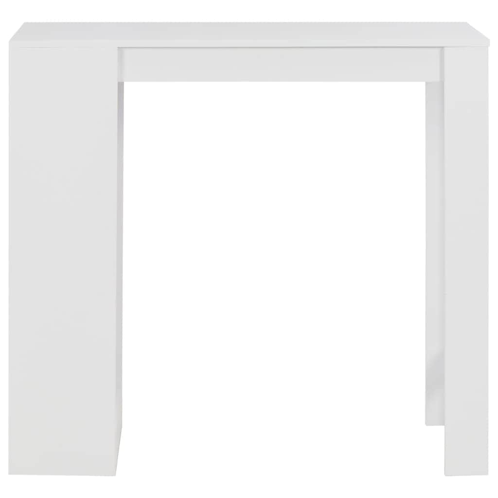 Bar Table with Shelf - White - Simple deals