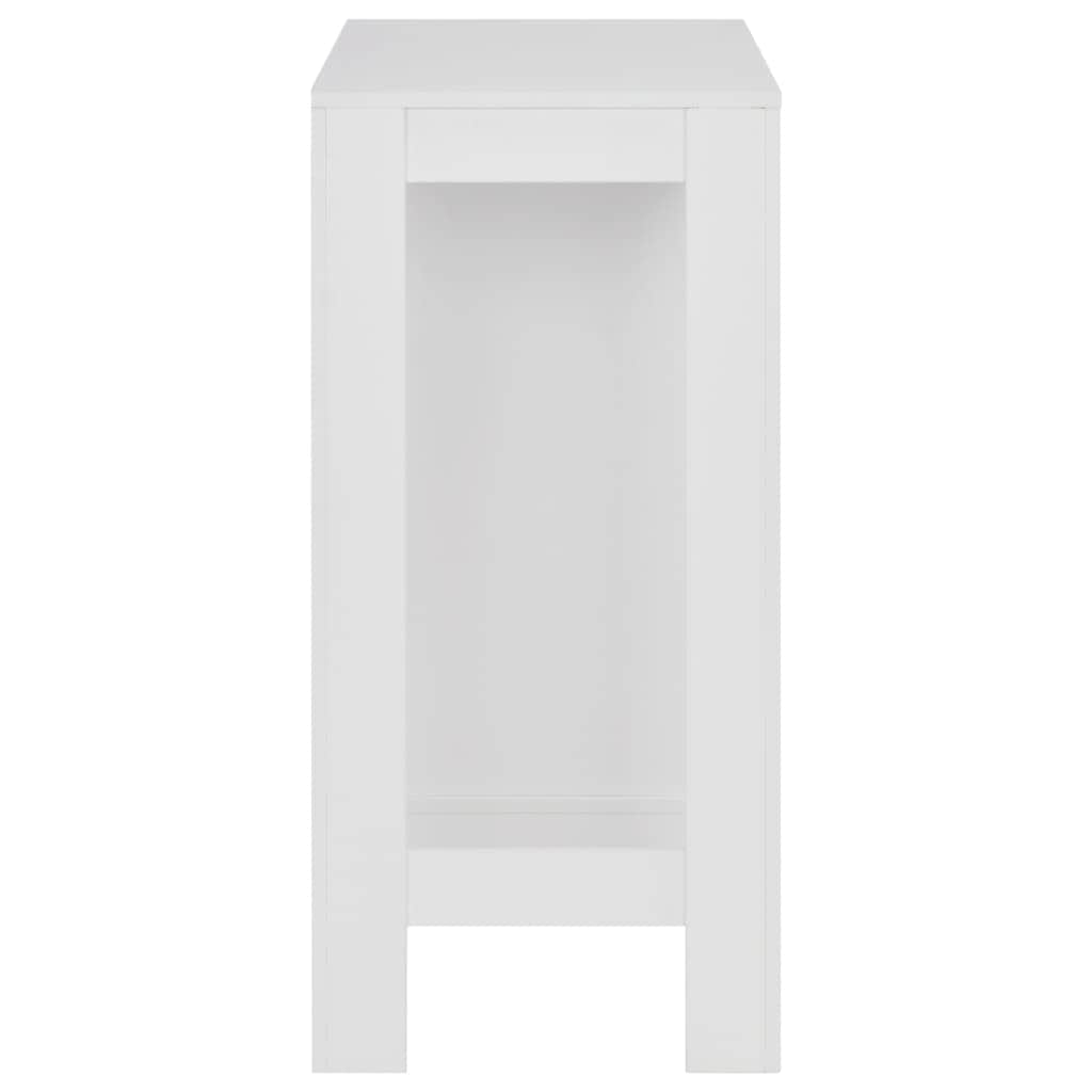 Bar Table with Shelf - White - Simple deals