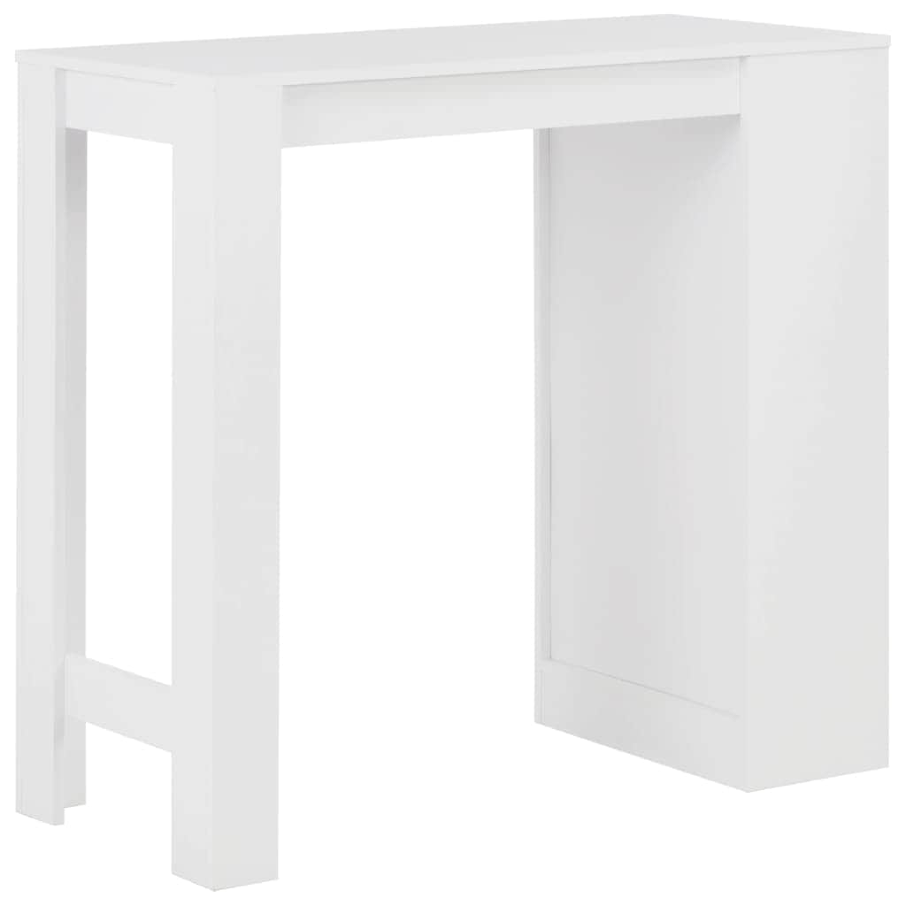 Bar Table with Shelf - White - Simple deals