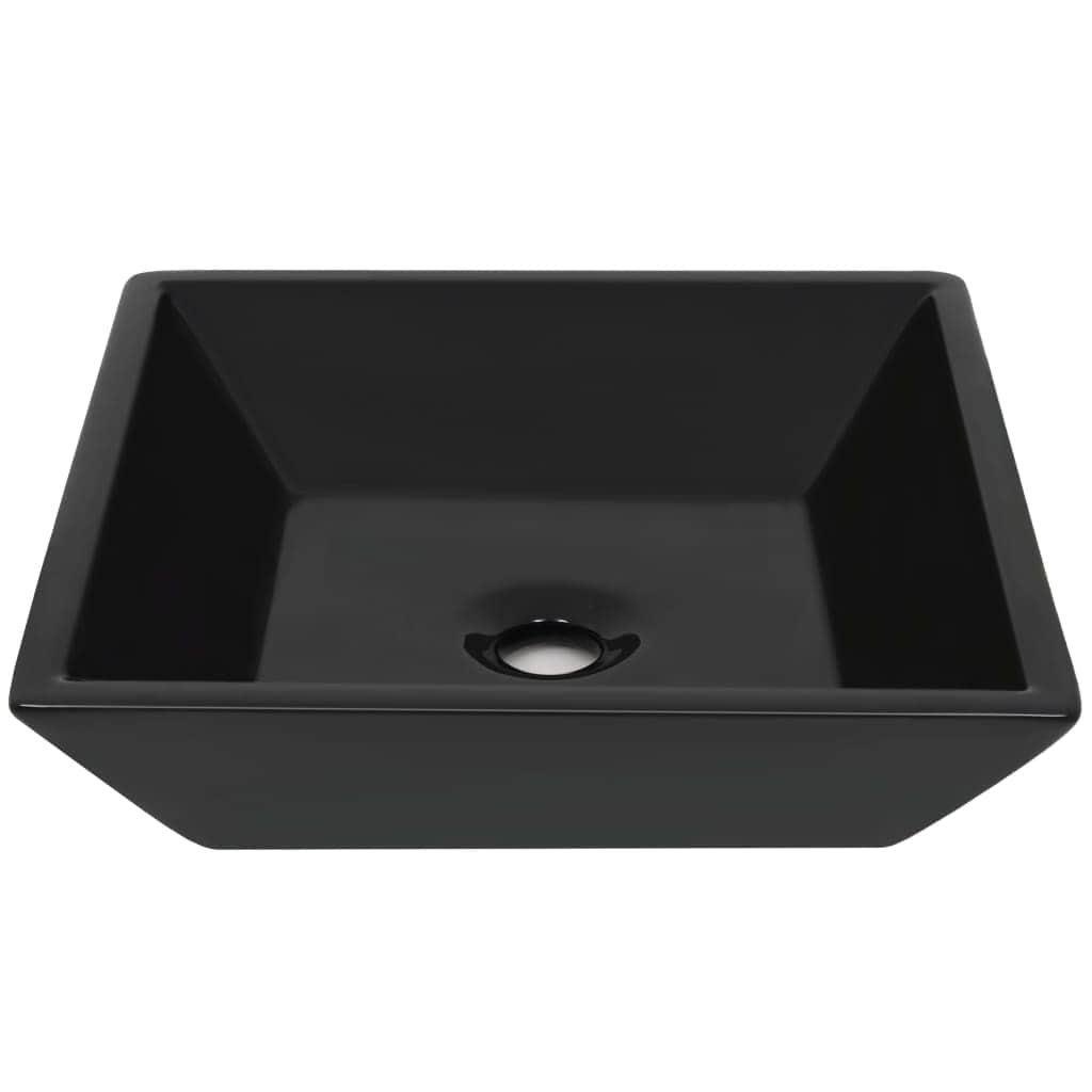 Basin Ceramic Square Black