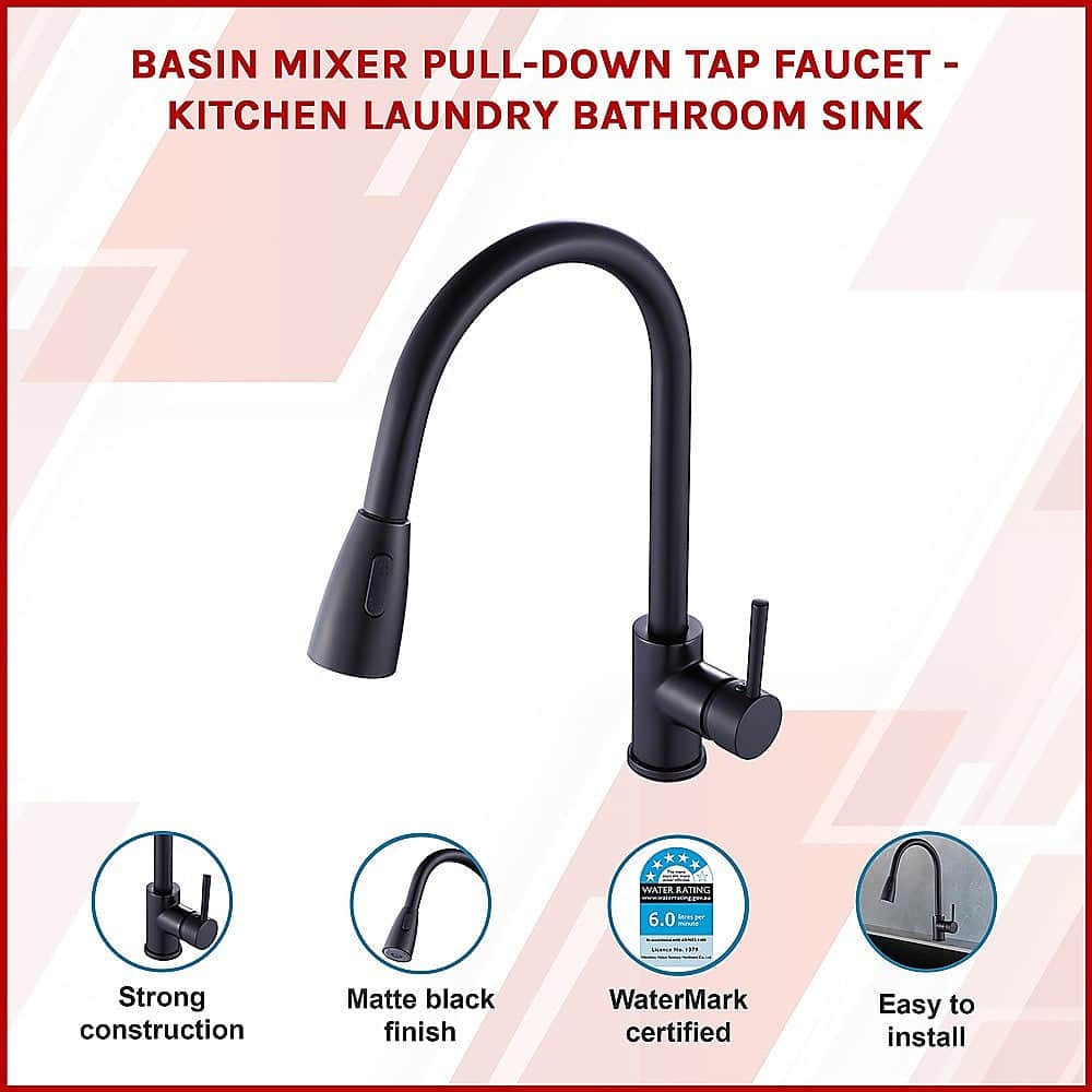 Basin Mixer Pull-Down Tap Faucet -Kitchen Bathroom Sink