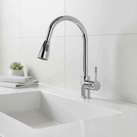 Basin Mixer Pull-Down Tap Faucet -Kitchen Laundry Bathroom Sink