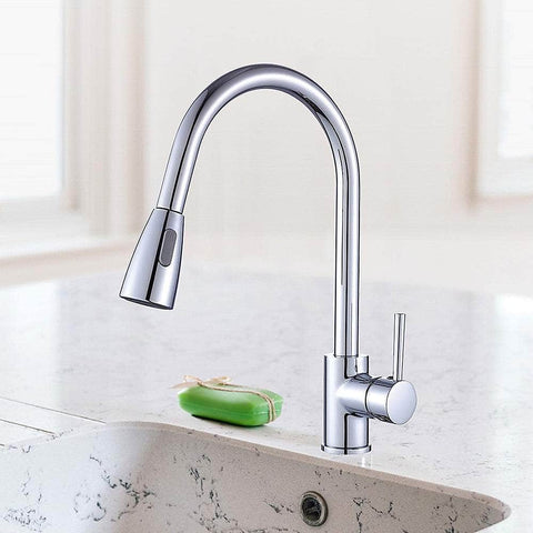 Basin Mixer Pull-Down Tap Faucet -Kitchen Laundry Bathroom Sink