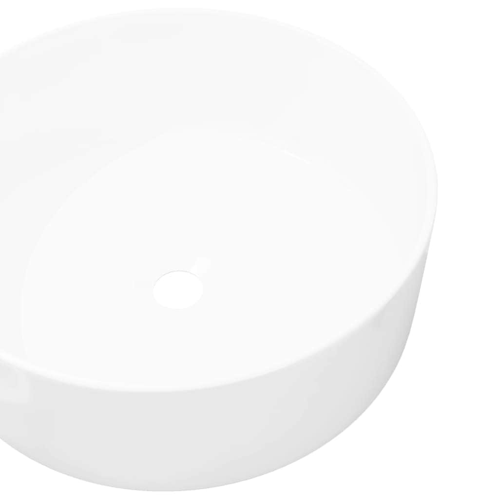 Basin Round Ceramic White L