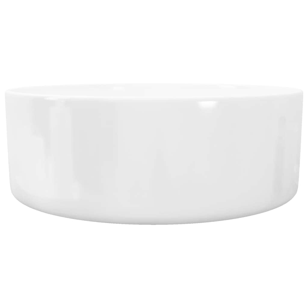 Basin Round Ceramic White L