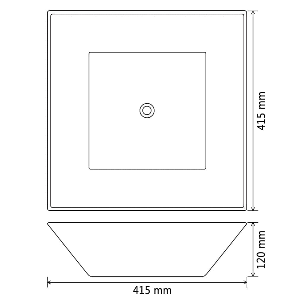 Basin Square Ceramic White