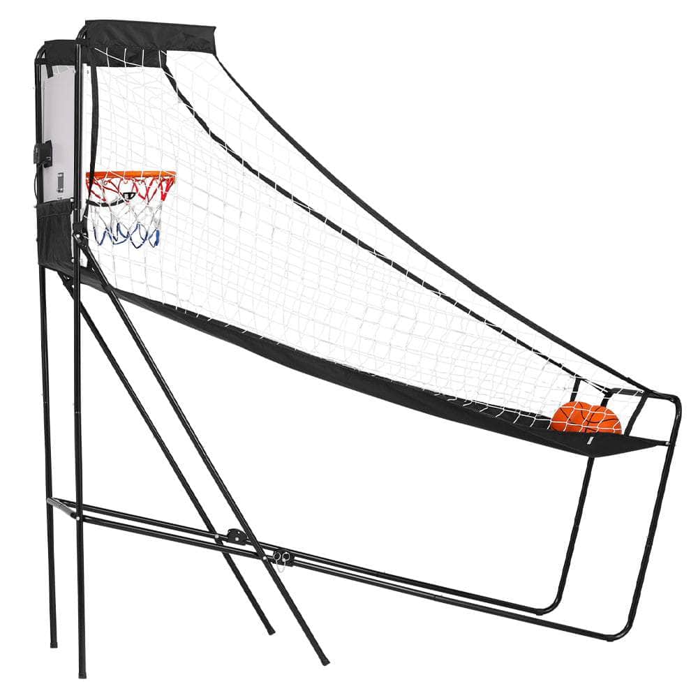 Basketball Arcade Game - Electronic Scorer, 8 Games, Double Shoot, Grey