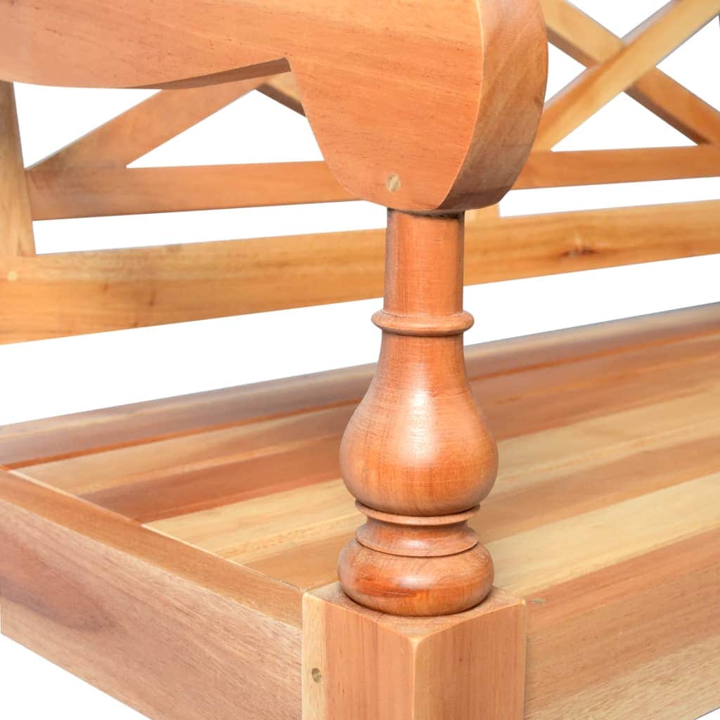 Batavia Bench 98 cm Solid Mahogany Wood Light Brown