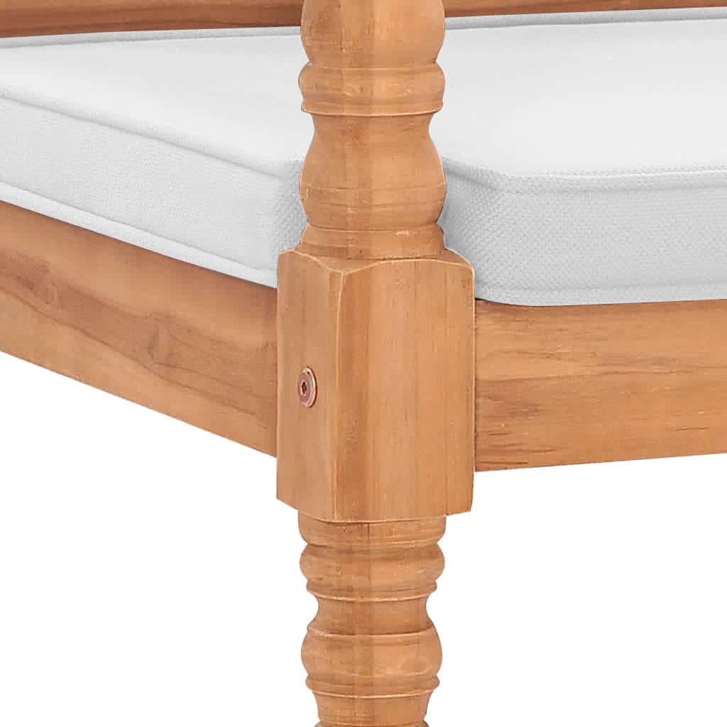 Batavia Bench with Cushions 120 cm Teak - Simple deals