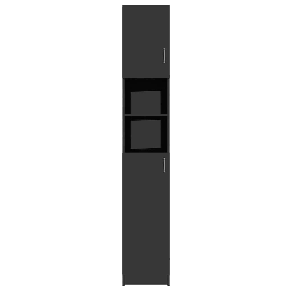 Bathroom Cabinet High Gloss Black 1 Chipboard