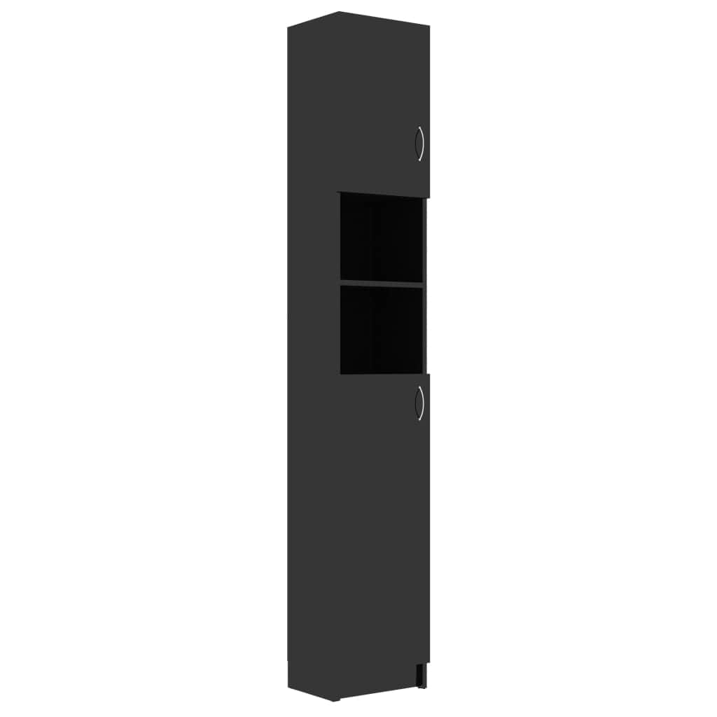 Bathroom Cabinet High Gloss Black 1 Chipboard