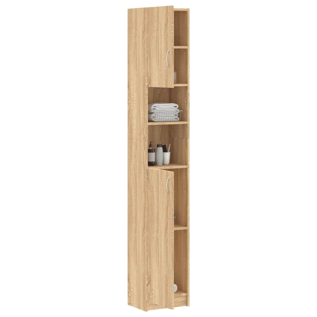 Bathroom Cabinet Sonoma Oak Chipboard