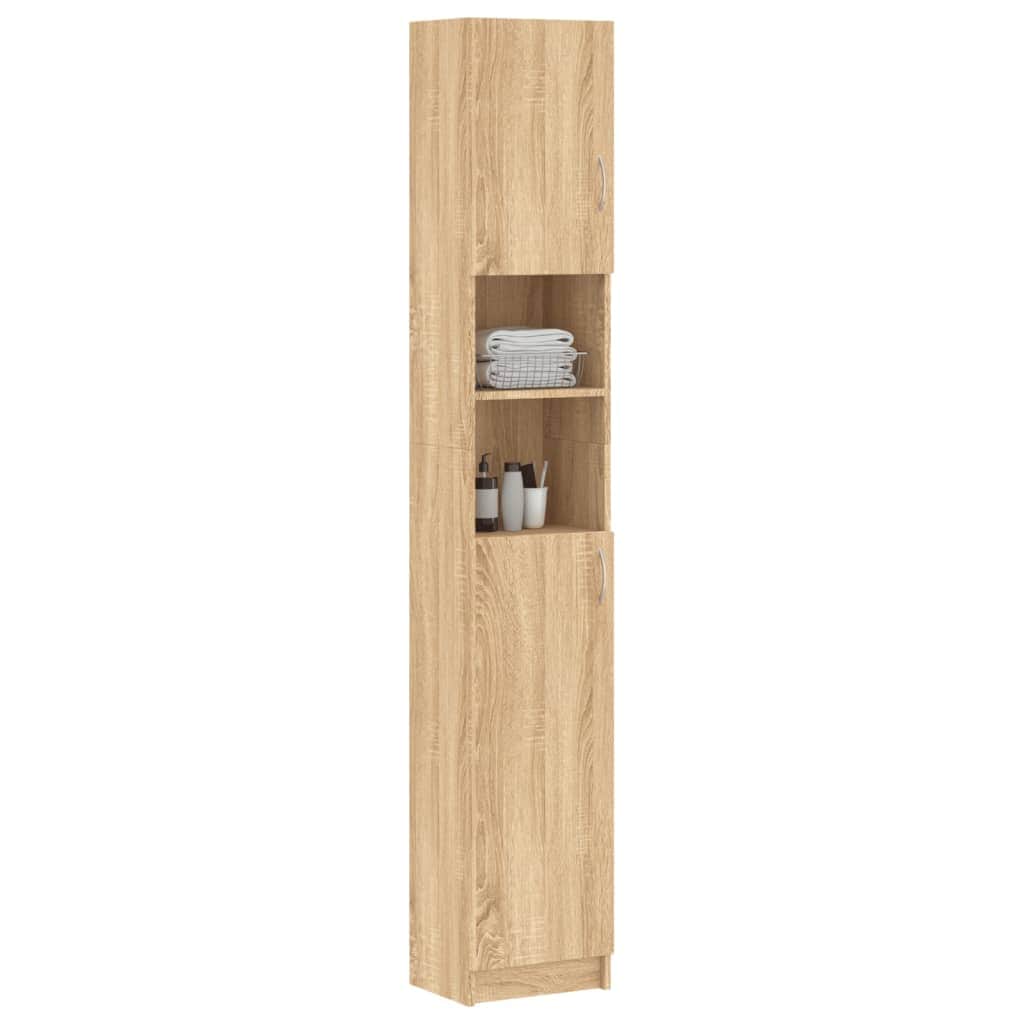 Bathroom Cabinet Sonoma Oak Chipboard