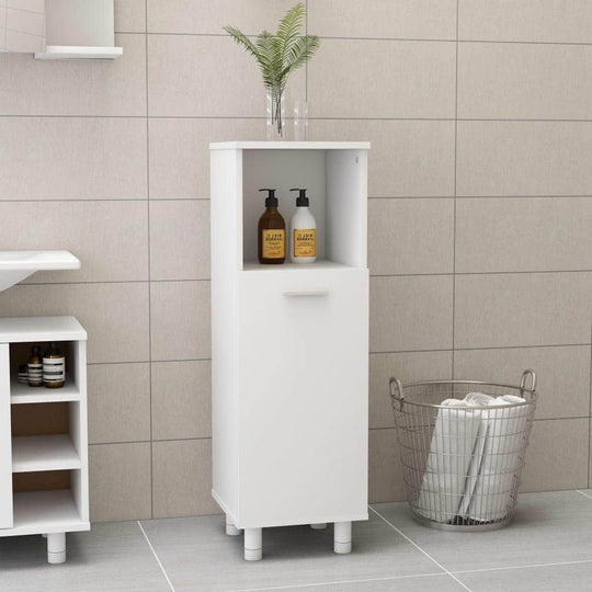 Bathroom Cabinet White, Engineered Wood