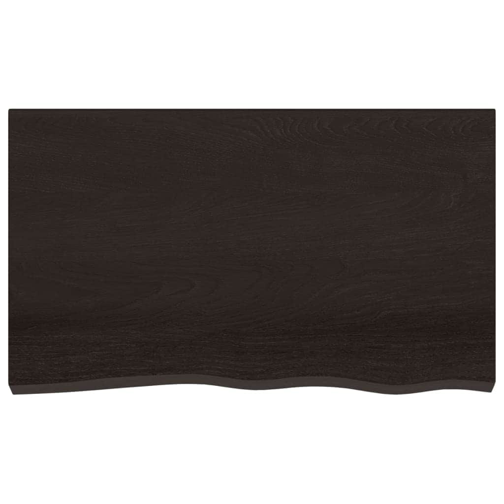 Bathroom Countertop-Dark Grey Treated Solid Wood | Wood finish