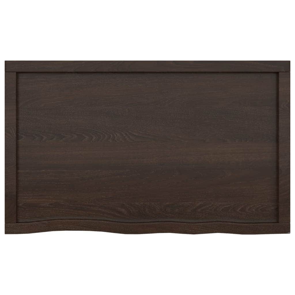 Worktops - Bathroom Countertop-Dark Grey Treated Solid Wood