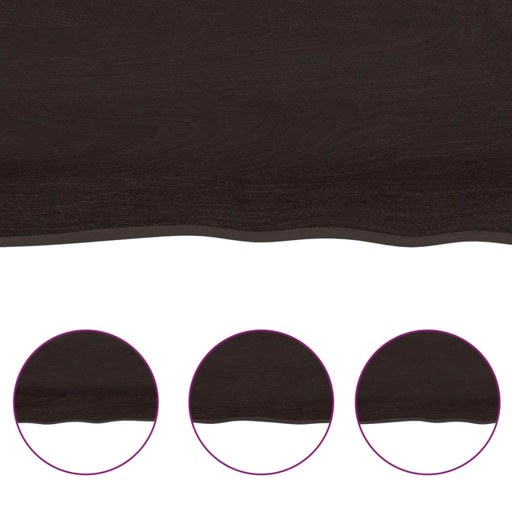 Wood finish - Bathroom Countertop-Dark Grey Treated Solid Wood
