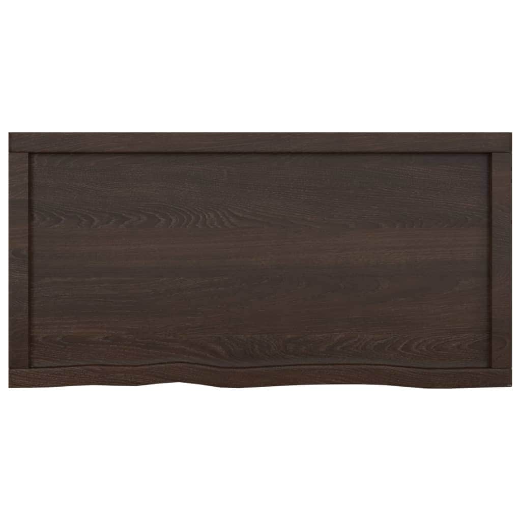 Bathroom Countertop Dark GreyTreated Solid Wood