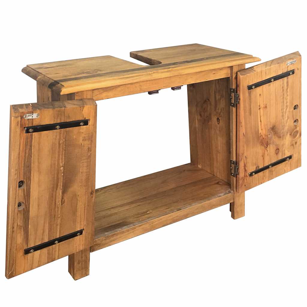 Bathroom Furniture Set Recycled Solid Recycled Pinewood