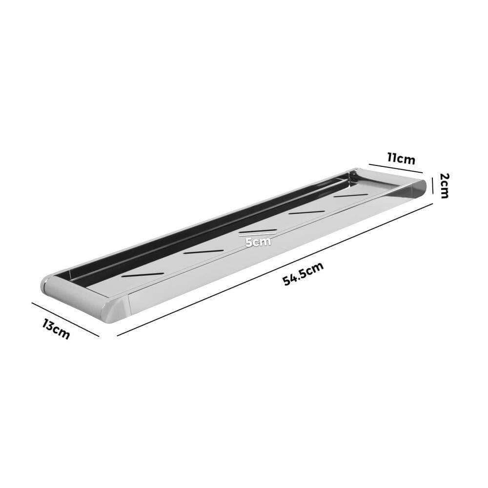 Bathroom Metal Shelf Wall Mounted DIY Chrome