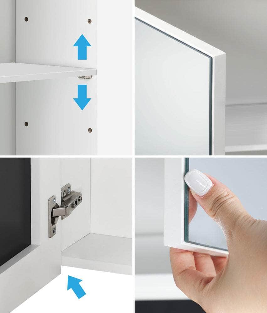 Bathroom Mirror Cabinet Vanity Medicine Wall Shaving Storage 1200mmx720mm