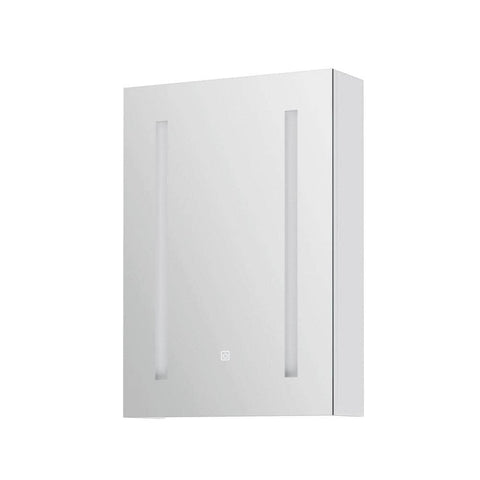 Bathroom Mirror Wall Cabinet LED Light Medicine Makeup Storage