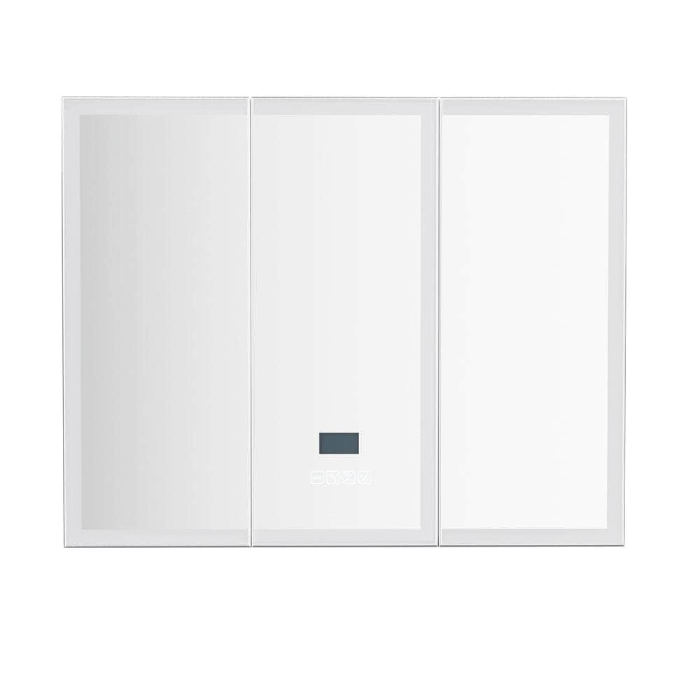 Bathroom Mirror Wall Cabinet LED Light Vanity Storage Organiser