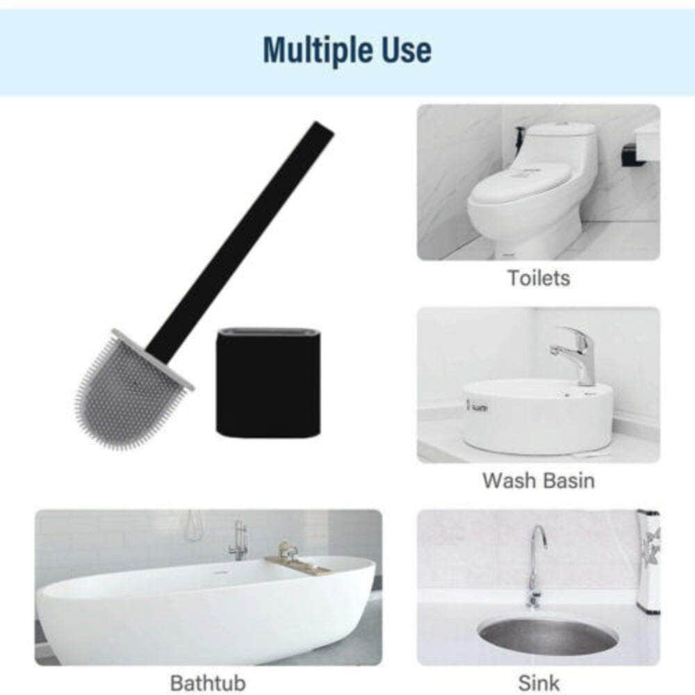 Bathroom Silicone Toilet Brush Set