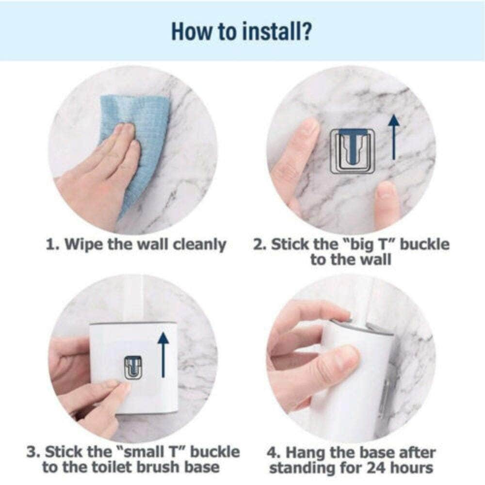 Bathroom Silicone Toilet Brush Set