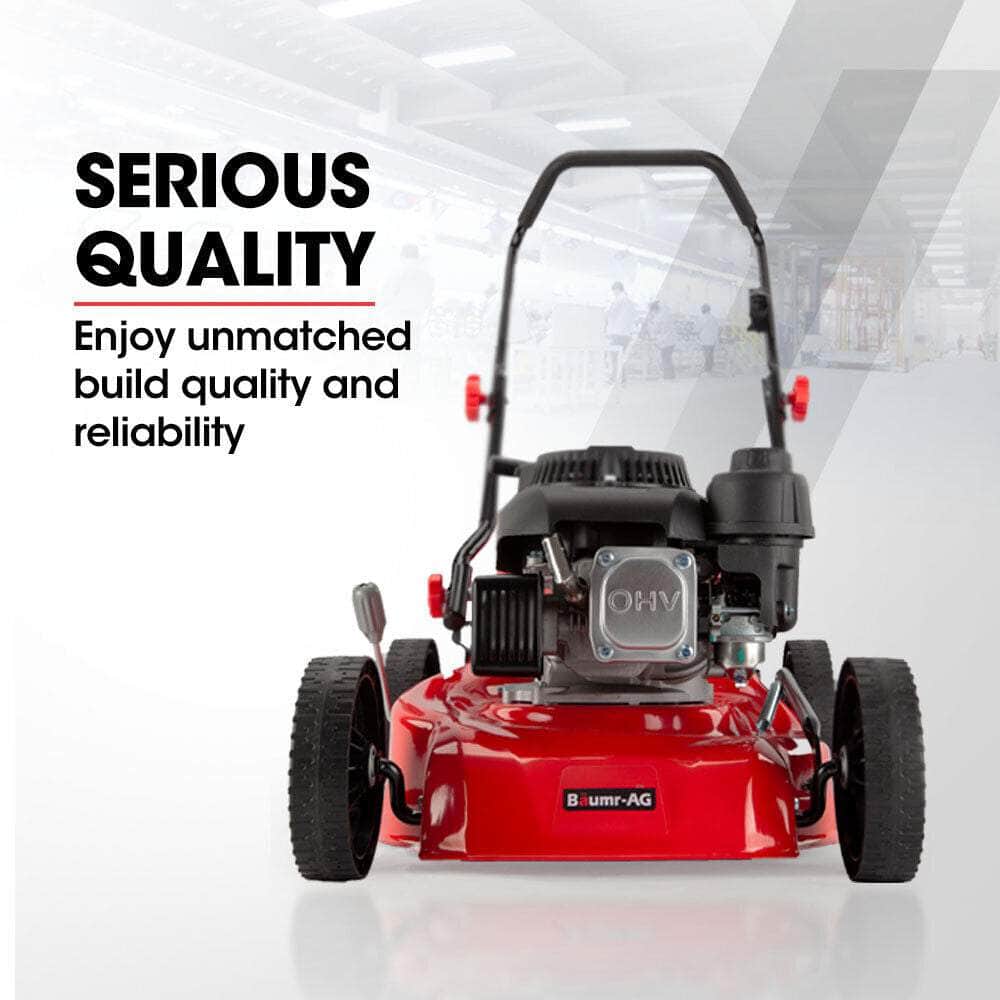 BAUMR-AG 17" Lawn Mower 139Cc 4-Stroke Petrol Lawnmower Steel Push Engine