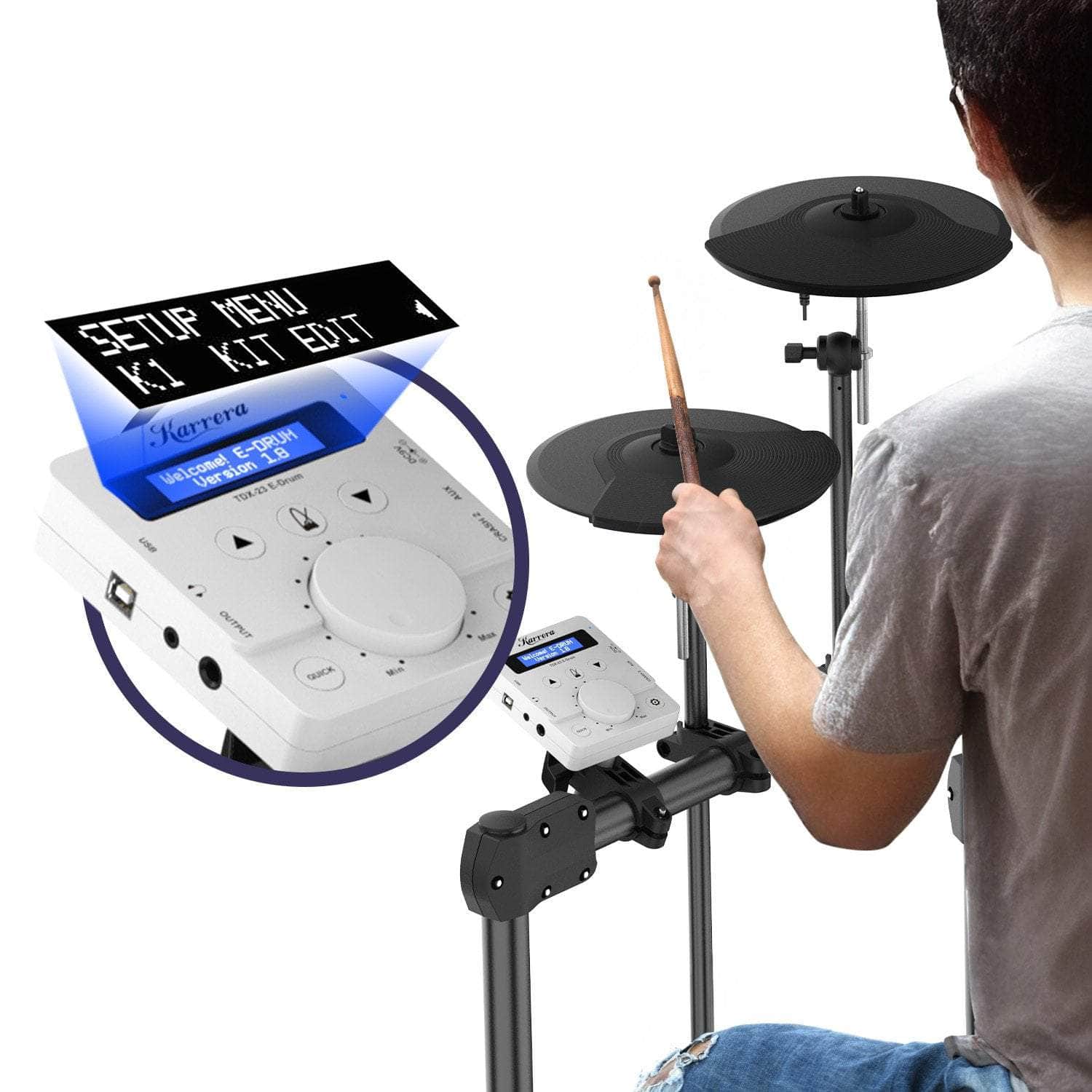 Beat Bliss Karrera X23 9-Piece Electronic Drum Kit