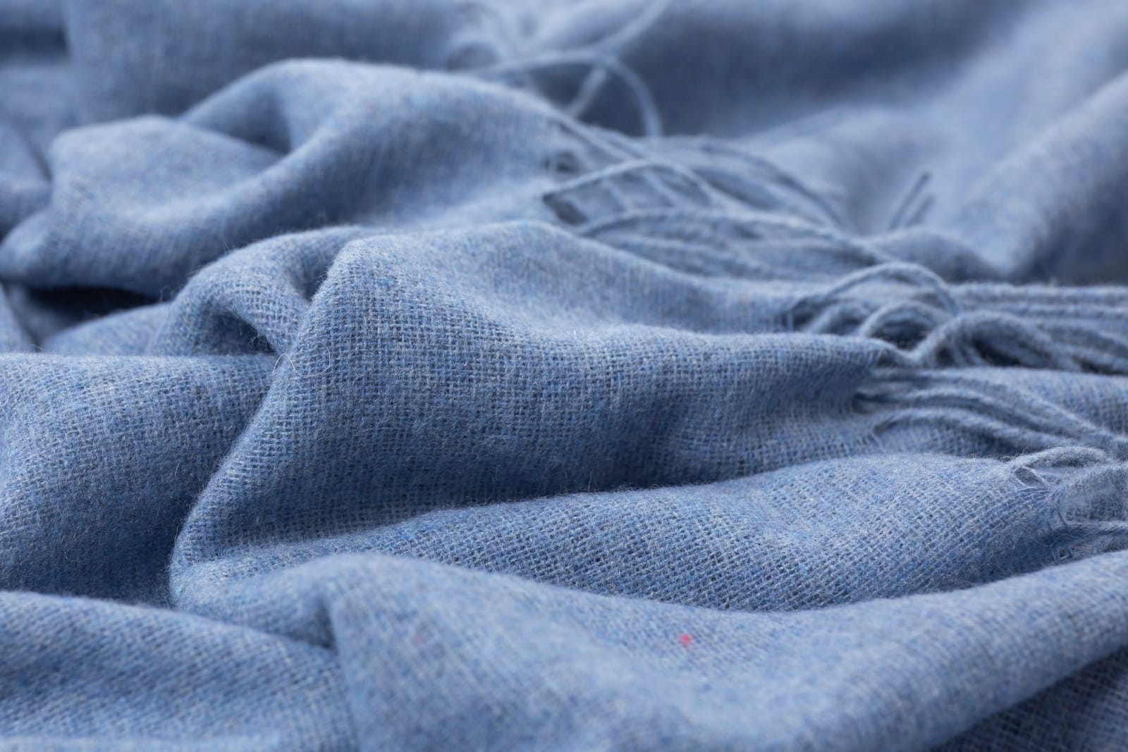 Beautiful Blanket Blush - Paddington Throw - Fine Wool Blend - Blue