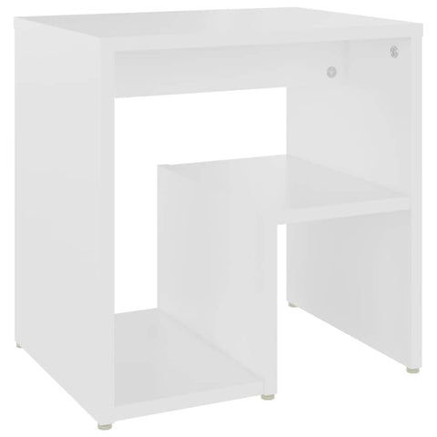 Bed Cabinet White Engineered Wood