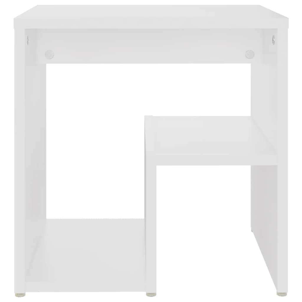 Bed Cabinet White Engineered Wood
