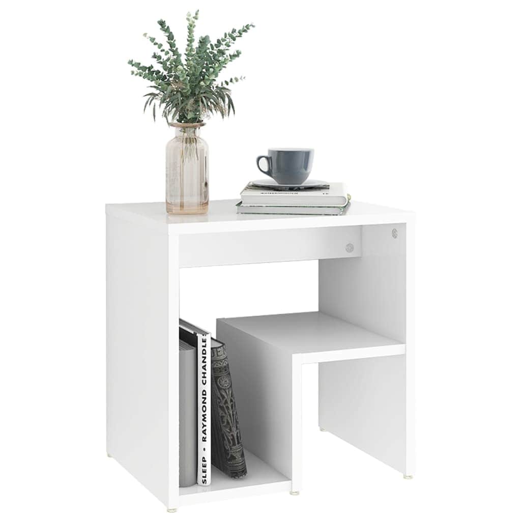 Bed Cabinet White Engineered Wood