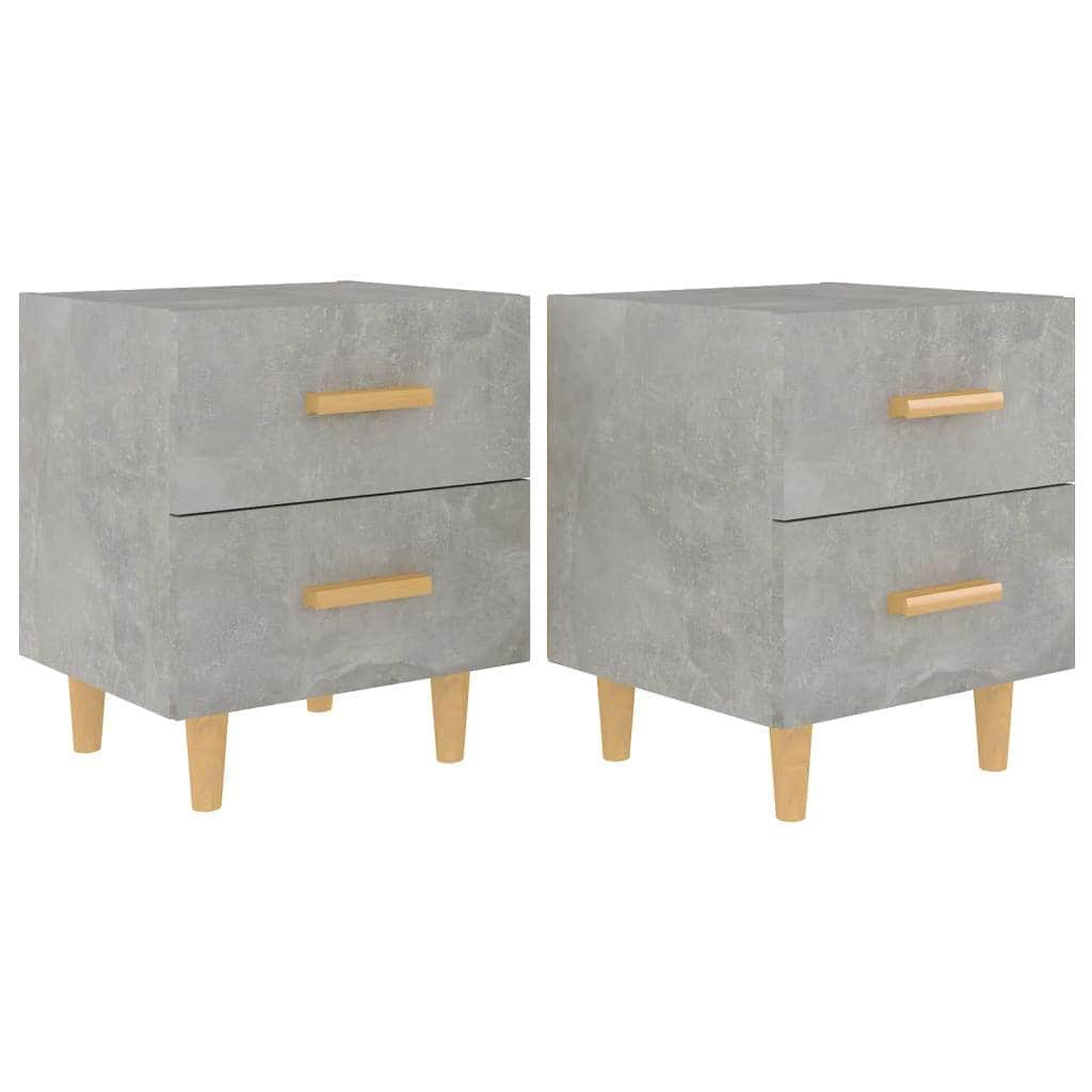 Bed Cabinets 2 pcs Concrete Grey