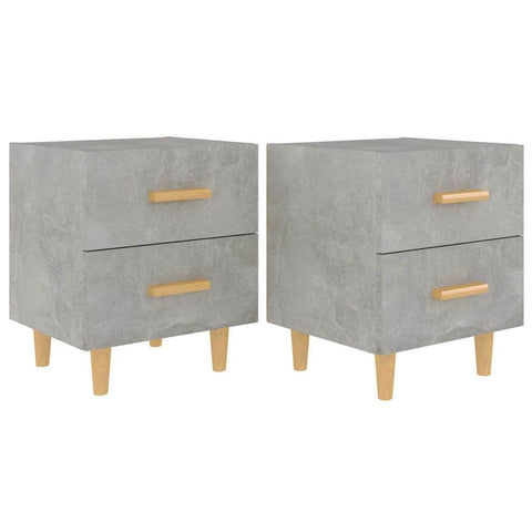Bed Cabinets 2 pcs Concrete Grey