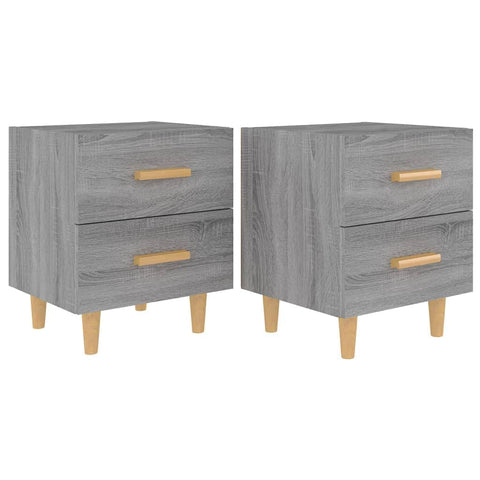 Bed Cabinets 2 pcs Grey Sonoma