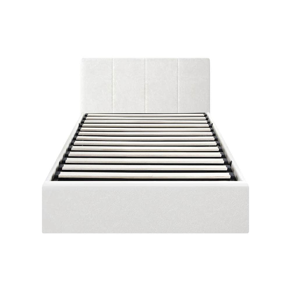 Bed Frame Double/King/King Single/Queen/Single Size Gas Lift Base PU Leather ZOE