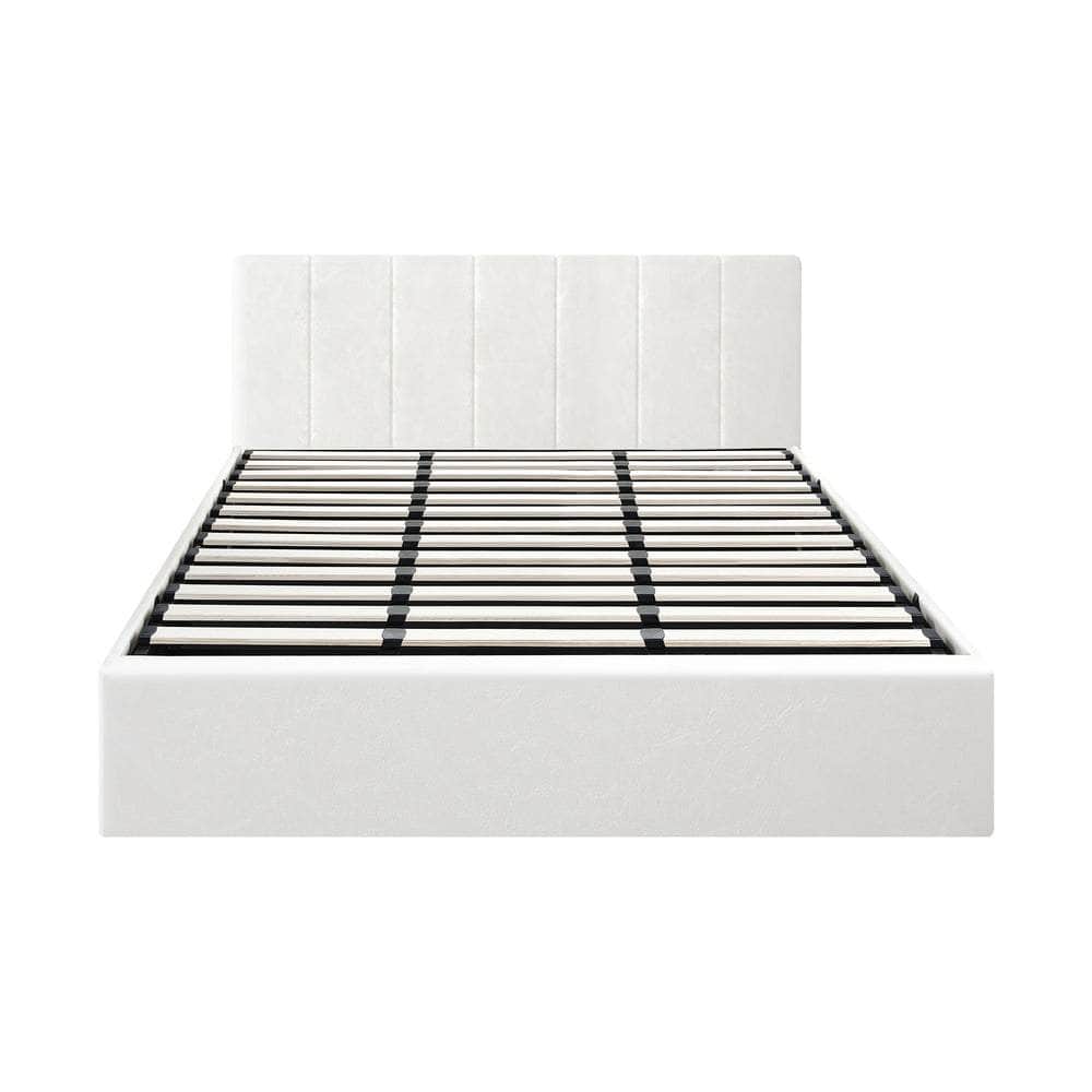 Bed Frame Double/King/King Single/Queen/Single Size Gas Lift Base PU Leather ZOE