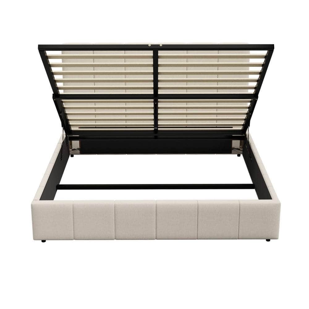 Bed Frame Double King Single Queen Size Gas Lift Storage Base VISH