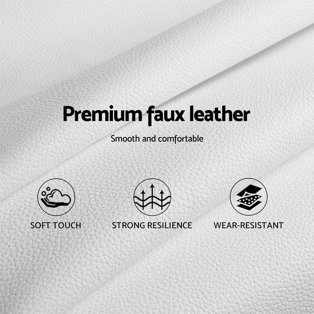 Bed Frame Double Size White Neo