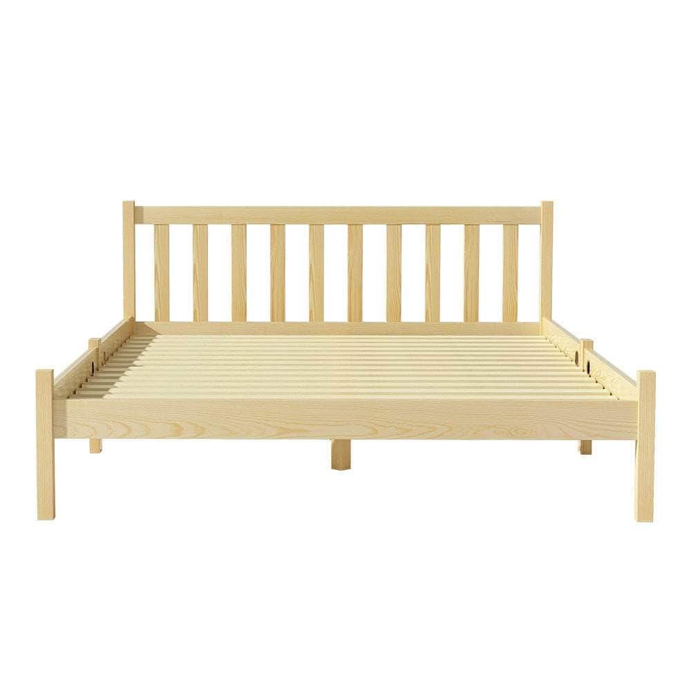 Bed Frame Double Size Wooden Oak Sofie