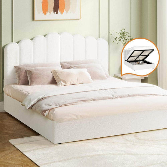 Bed Frame Gas Lift Beds Platform Boucle Q/D/K/KS