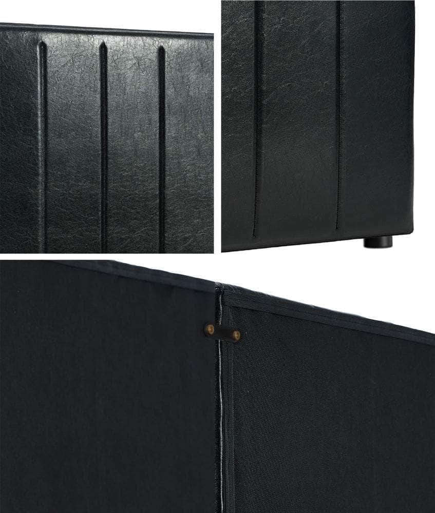 Bed Frame Headboard Double Queen King Bedhead Black Leather