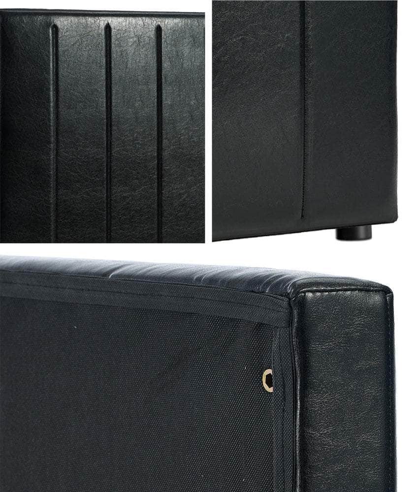 Bed Frame Headboard King Single Size Bedhead Black Leather