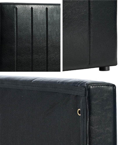 Bed Frame Headboard King Single Size Bedhead Black Leather