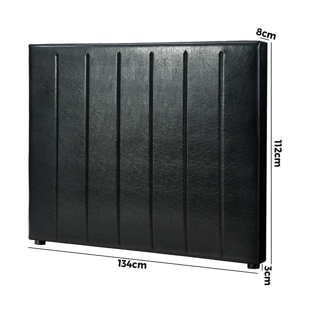 Bed Frame Headboard King Single Size Bedhead Black Leather